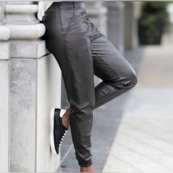 NWT Spanx faux leather joggers - Picture 6 of 12